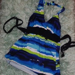 🌸 Pacific Blue Halter Top
